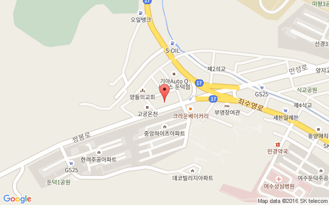 교촌치킨 둔덕점약도