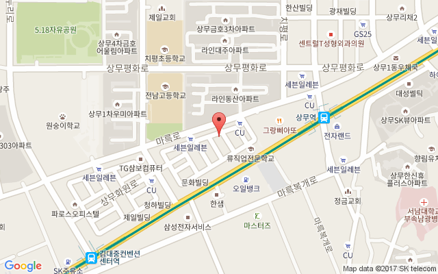 청해진의꿈 상무가족점약도