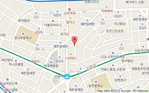 핫썬치킨 신촌점약도